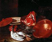 Cristoforo Munari vasellame di coccio e di peltro USA oil painting artist